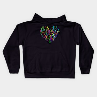 Heart Made Up Of YOGA Positions! A Great Yoga Kids Hoodie